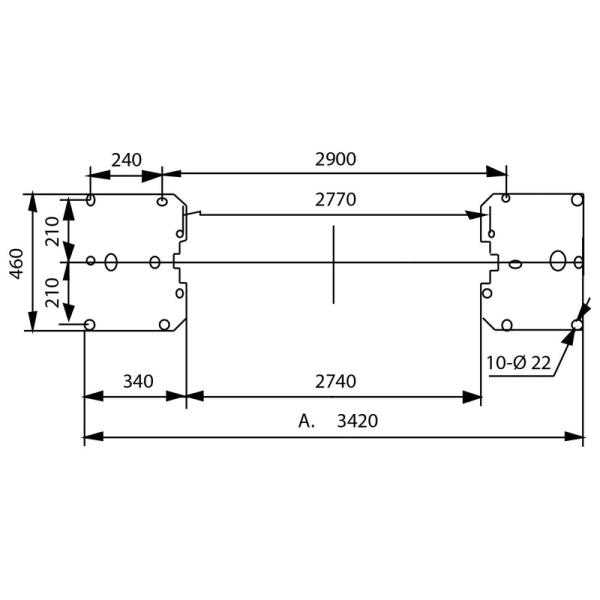 2-Säulen-Hebebühne hydraulisch OV 3,2 t, 230 V, H: 3,75 m (verstellbar) RP-R-6213B2-375-230V